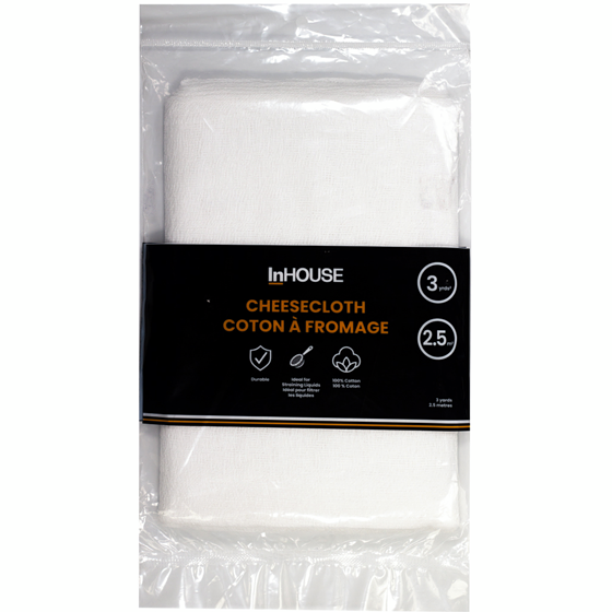 InHouse Premium 3 Yards Cheesecoth Blanc 1 ea, 4,00 $/1ch