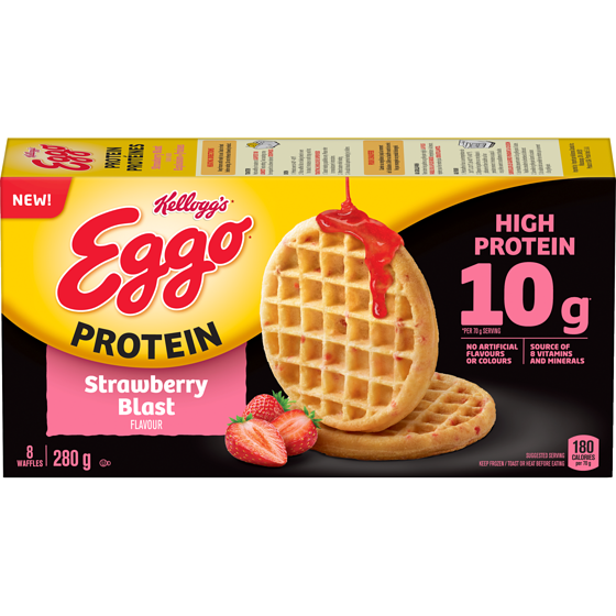 Kelloggs Eggo Protein Waffles Strawberry Blast Flavour 280 g, $2.50/100g