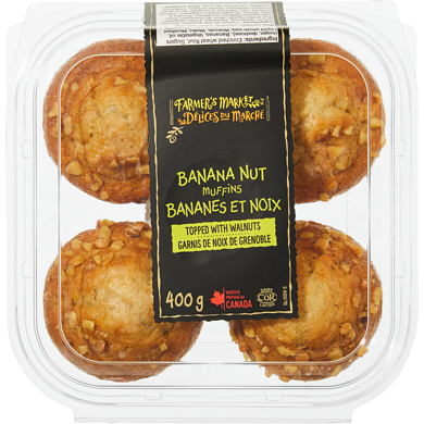 Farmer's Market Banana Nut Muffins 400 g, $1.50/100g