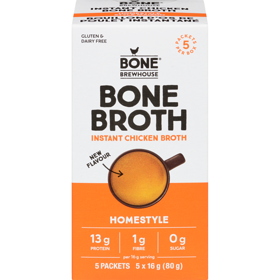 Bone Brewhouse Bone Broth Instant Chicken Broth Homestyle 16 g, $70.56/100g