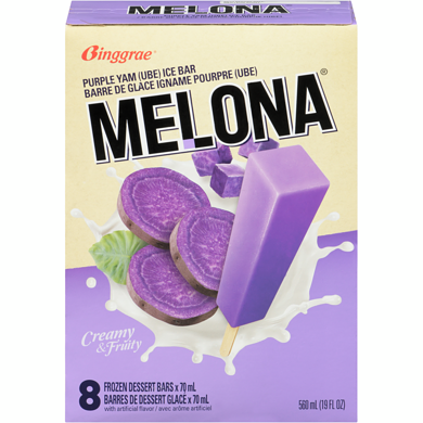 Binggrae Melona barres de dessert glacé barre de glace igname pourpre ube 560 ml, 0,89 $/100ml