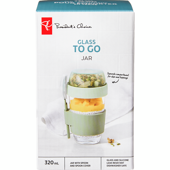 President's Choice Glass To Go Jar 1 ea, $12.00/1ea