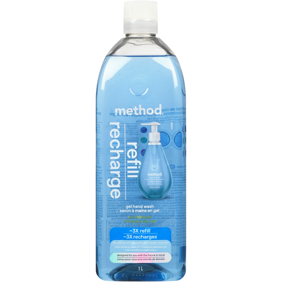 Method Gel Hand Wash Refill Sea Minerals 1 l, $1.10/100ml