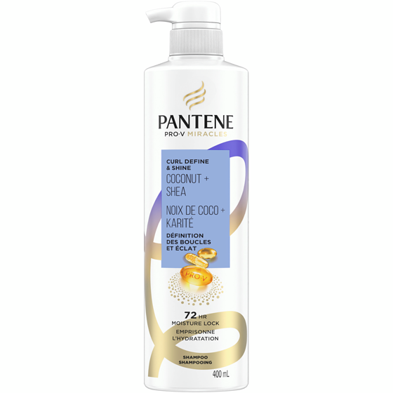 Pantene Shampooing Pro-V Miracles Définition des boucles et éclat Noix de coco + karité, sans sulfate, 400mL 400 ml, 3,50 $/100ml