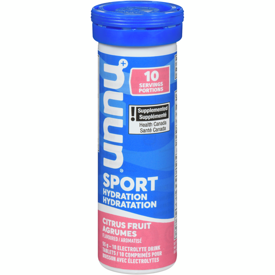 Nuun Hydratation sport agrumes aromatisé 10 ea, 1,20 $/1ch
