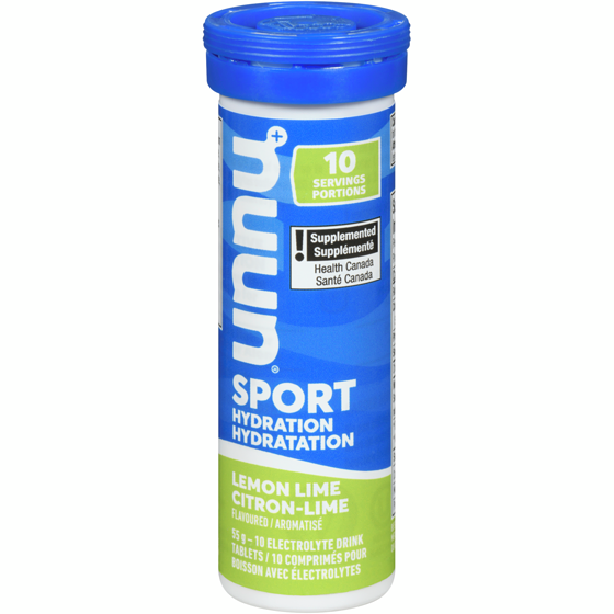 Nuun Hydratation sport citron-lime aromatisé 10 ea, 1,20 $/1ch
