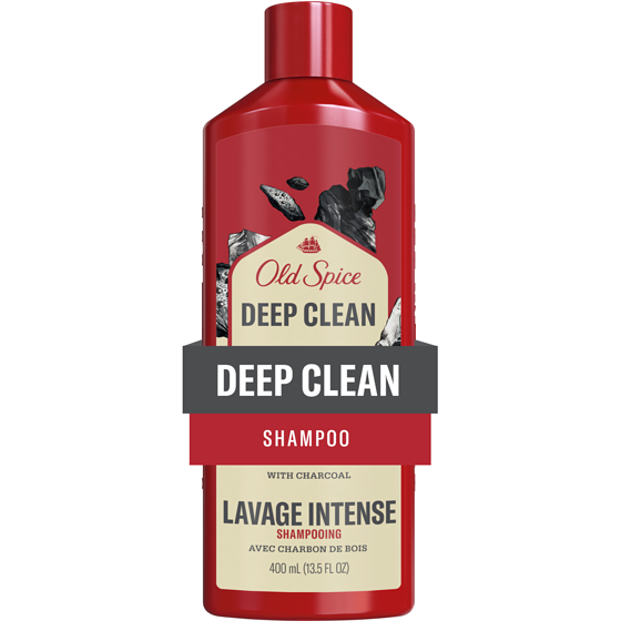 Old Spice Shampooing pour hommes Lavage intense avec charbon de bois, parfum frais et propre, élimine la saleté et le sébum accumulés, 400mL  400 ml, 2,25 $/100ml