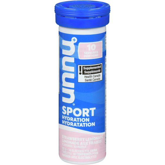Nuun Hydratation sport limonade aux fraises aromatisé 10 ea, 1,20 $/1ch