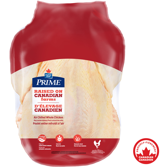 Maple Leaf Prime Whole Chicken 1 kg, $1.60/100g