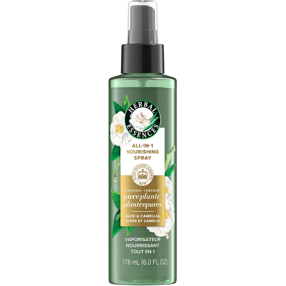 Herbal Essences Vaporisateur nourrissant tout en1, plantes pures certifiées, avec aloès et huile de fleur de camélia, 177mL (6oz liq.) 178 ml, 7,02 $/100ml