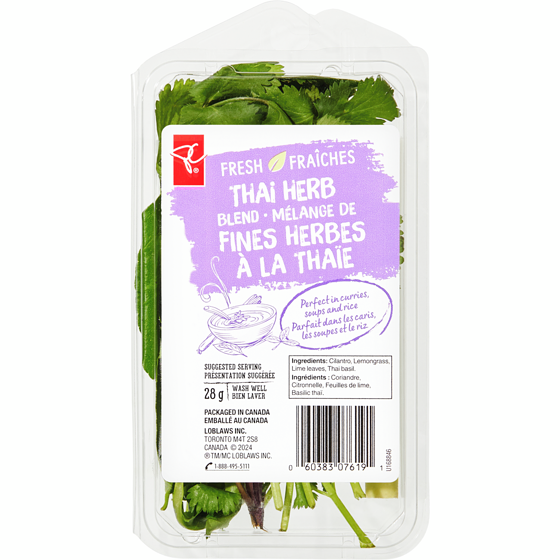 le Choix du Président Mélange de fines herbes à la thaïe fraîches 28 g, 10,71 $/100g