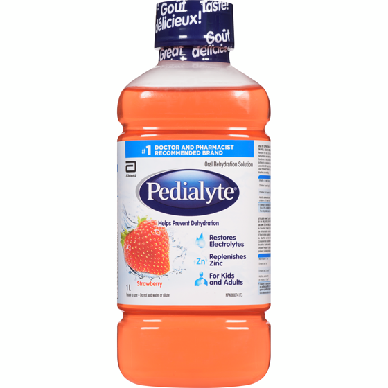 Pedialyte Oral Rehydration Solution Strawberry 1 l, $1.10/100ml
