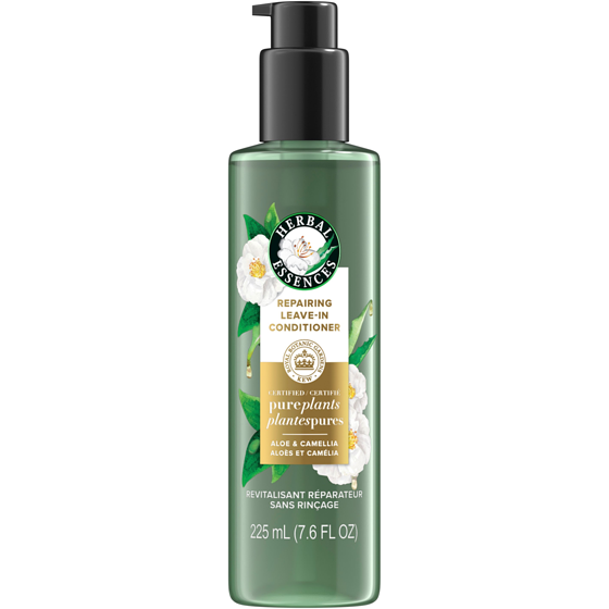 Herbal Essences Revitalisant réparateur sans rinçage, plantes pures certifiées, avec aloès et huile de fleur de camélia, 225mL (7,6oz liq.) 225 ml, 5,55 $/100ml
