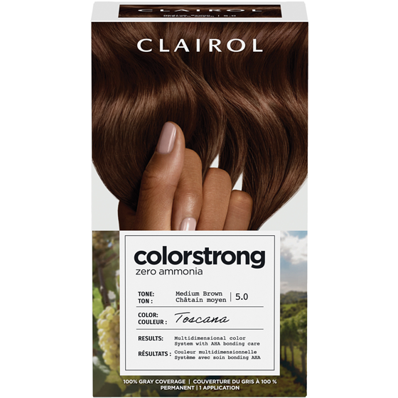 Clairol Colorstrong 100% Gray Coverage Medium Brown 5.0 Toscana 1 ea, $14.34/1ea