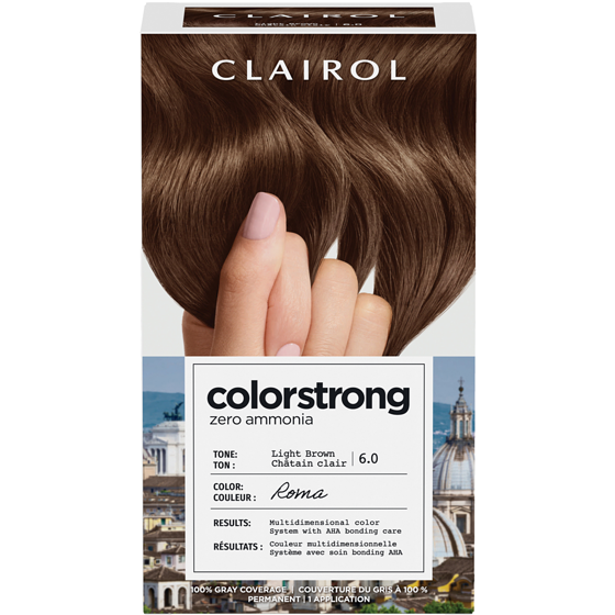 Clairol Colorstrong 100% Gray Coverage Light Brown 6.0 Roma 1 ea, $14.34/1ea