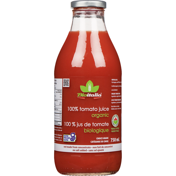 Bioitalia 100% Tomato Juice Organic 750 ml, $0.87/100ml