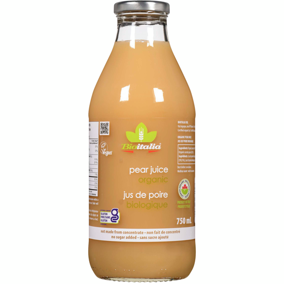 Bioitalia Jus de poire biologique 750 ml, 1,20 $/100ml