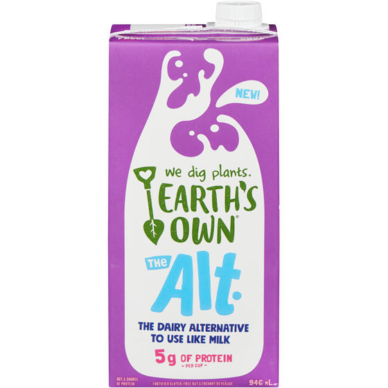 Earth's Own The Alt. Fortified Gluten-Free Oat & Coconut Beverage 946 ml, $0.53/100ml