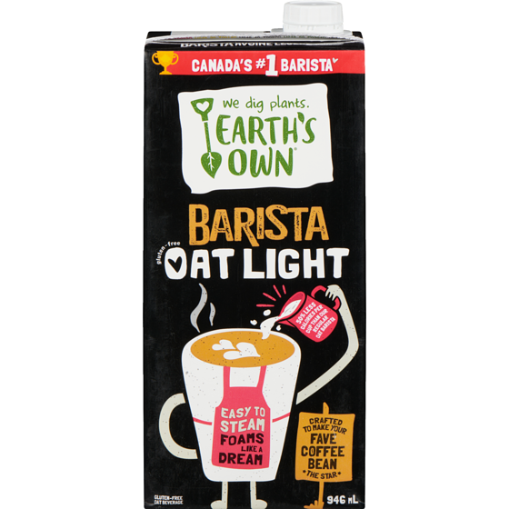 Earth's Own Gluten-Free Oat Beverage Barista Oat Light 946 ml, $0.53/100ml