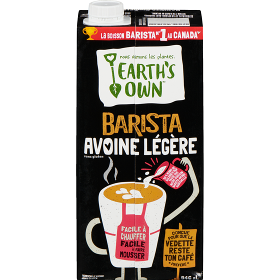 Earth’s Own Boisson à l'avoine sans gluten barista avoine légère 946 ml, 0,53 $/100ml