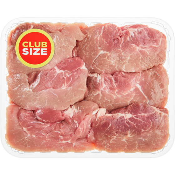 null Boneless Sirloin Pork Chops, Club Pack $16.73/1kg $7.59/1lb