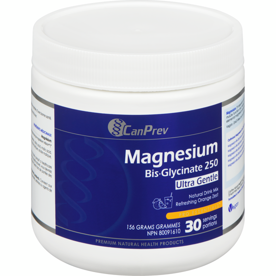 CanPrev Magnesium Bis·glycinate 250 Natural Drink Mix Refreshing Orange Zest 156 g, $28.84/100g
