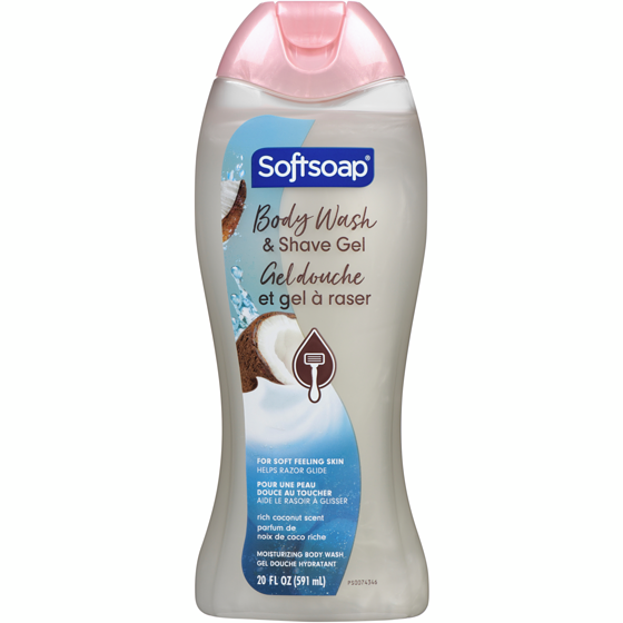 Softsoap Body Wash & Shave Gel Rich Coconut Scent 591 ml, $1.10/100ml