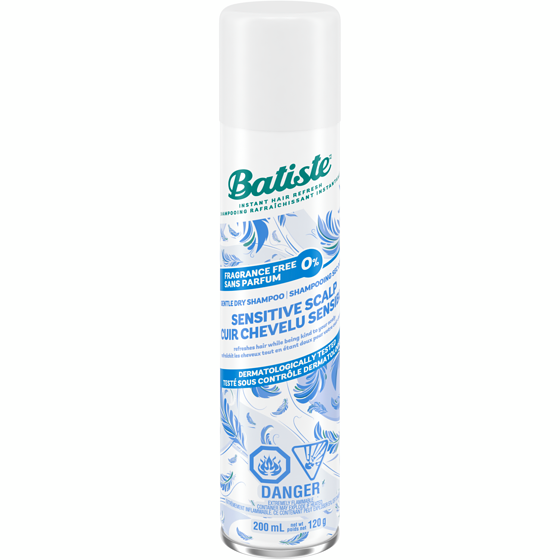 Batiste Dry Shampoo Sensitive Scalp Fragrance Free 200 ml, $5.75/100ml