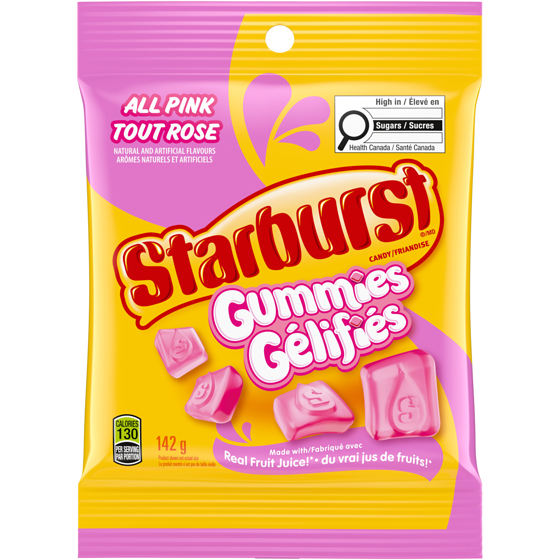 Starburst All Pink, Fruit Gummy Candy, Sharing Bag 142 g, $2.81/100g