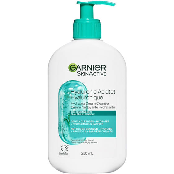 Garnier Hydrating Cream Cleanser, Hyaluronic Acid 250 ml, $6.00/100ml