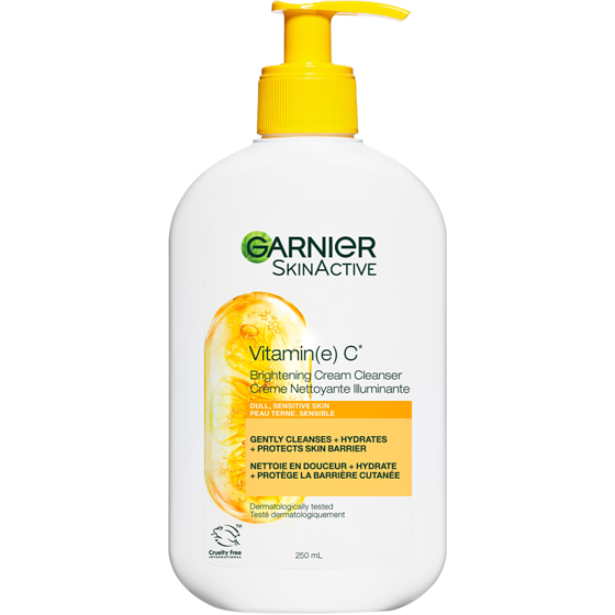 Garnier Brightening Cream Cleanser, Vitamin C 250 ml, $6.00/100ml