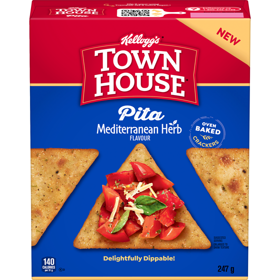 Kelloggs Pita Mediterranean Herb Flavour 247 g, $1.53/100g