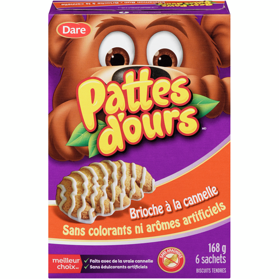 Dare Biscuits tendres brioche à la cannelle 168 g, 2,97 $/100g