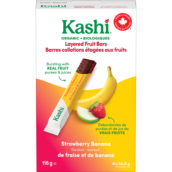 Kashi Layered Fruit Bars Organic Strawberry Banana Flavour 118 g, $8.47/100g