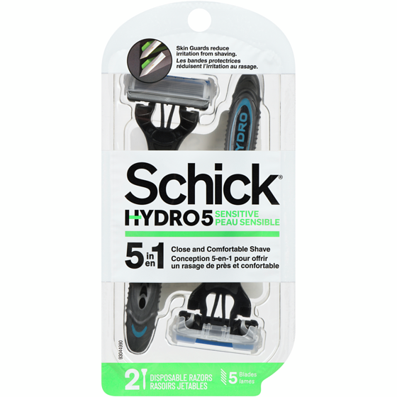 Schick Hydro5 Sensitive Skin Disposable Men’s Razor, 2 Disposable Razors 1 ea, $7.99/1ea