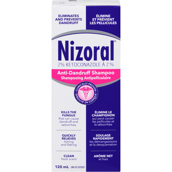 Nizoral Anti-pelliculaire Shampooing, Ketoconazole 2% 120 ml, 19,16 $/100ml