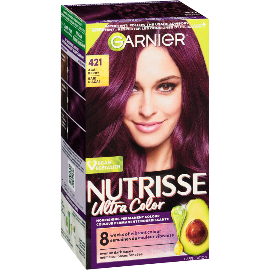 Nutrisse Ultra Color, Permanent Hair Dye, Long-Lasting Vibrant Colour Acai Berry