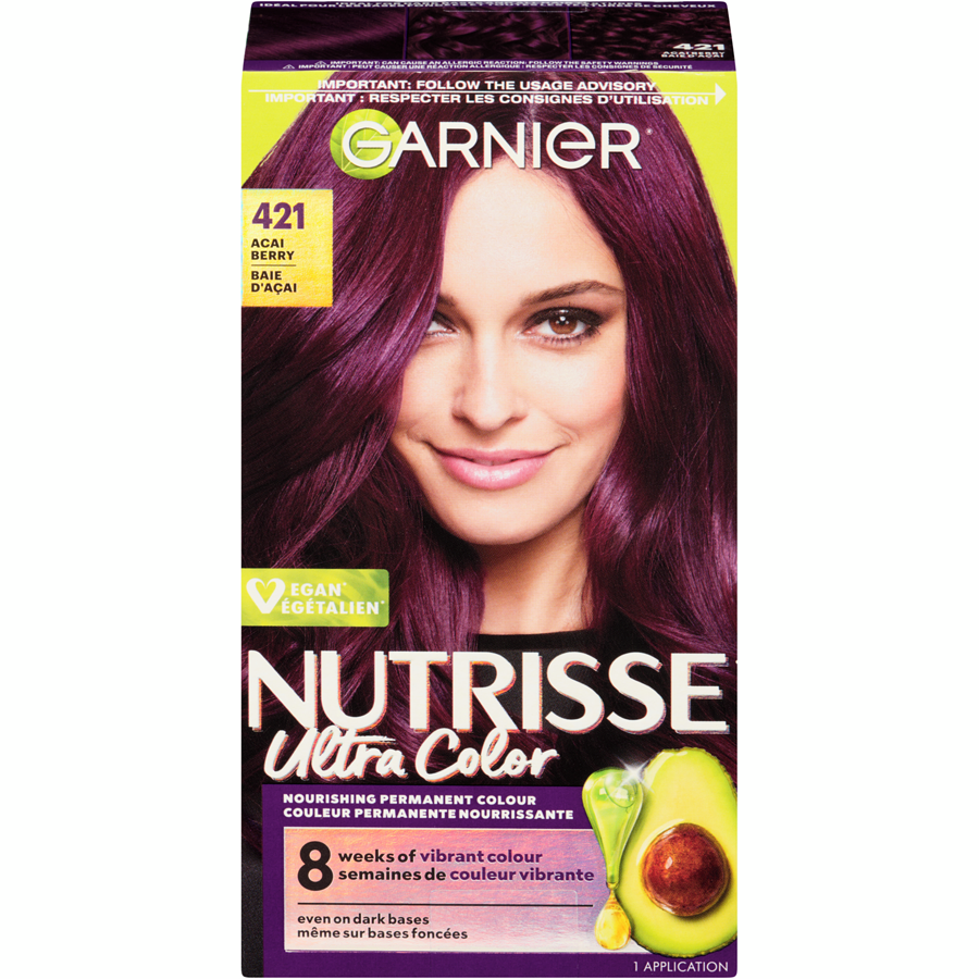 Nutrisse Ultra Color, Permanent Hair Dye, Long-Lasting Vibrant Colour Acai Berry