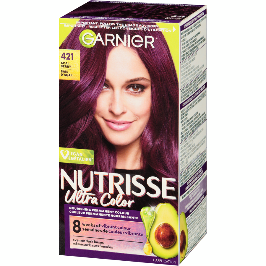 Nutrisse Ultra Color, Permanent Hair Dye, Long-Lasting Vibrant Colour Acai Berry