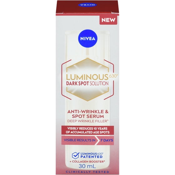 Nivea Luminous630 Dark Spot Solution Anti Wrinkle And Age Spot Serum 30 ml, $176.63/100ml
