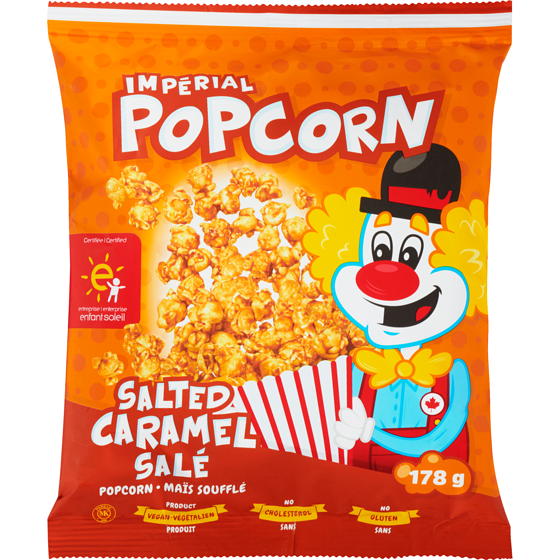 Imperial Popcorn Salted Caramel 178 g, $2.24/100g