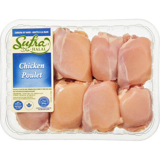 Sufra Cuisses de poulet désossées sans peau Halal 736 g, 1,63 $/100g
