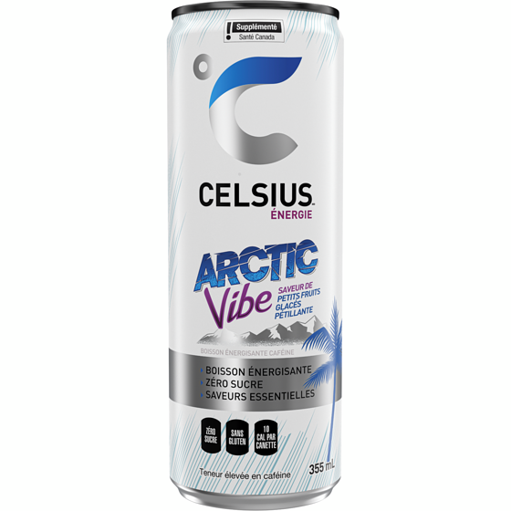 Celsius Vibration Arctique Boisson énergisante 355 ml, 1,26 $/100ml