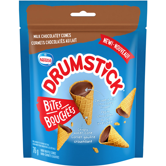 Nestlé Drumstick Bites, Milk Chocolatey Wafer Cone Bites 76 g, $7.88/100g