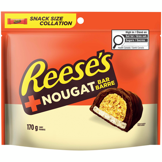 Reese's Candy + Nougat Bar Snack Size 170 g, $3.52/100g