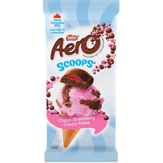 Nestlé Aero Scoops Choco Strawberry 105 g, $3.32/100g