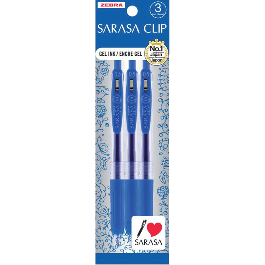 Zebra Sarasa Clip Gel Blue Ink 3-Pack - 3 ea | Zehrs