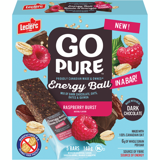 Leclerc Energy Ball In A Bar Raspberry Burst 140 g, $2.14/100g