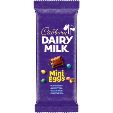 Cadbury DAIRY MILK Chocolate Bar with MINI EGGS 90 g, $3.88/100g