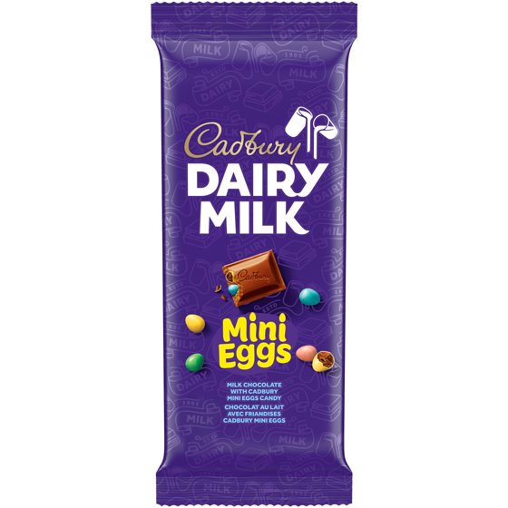 Cadbury DAIRY MILK tablette de chocolat au lait avec friandises CADBURY Mini Eggs 90 g, 4,43 $/100g